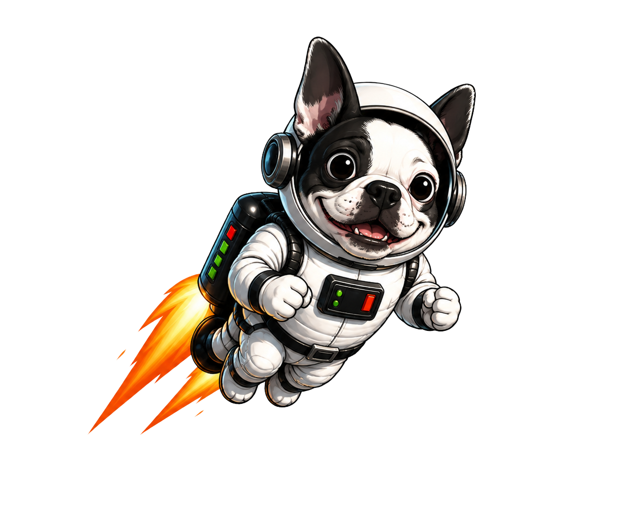 Southport Creative frog astronaut launching into space